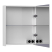 BRAUER Impress armoire de toilette - 60x70x15cm - sans éclairage - avec 1 porte miroir double face pivotante à droite - brillant blanc SW392952