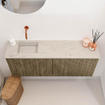 Mondiaz JOYA-DLUX 100cm toiletmeubel - kleur Dusk - Wastafel FAYE positie Links Zonder kraangat kleur Opalo. SW1423320