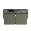 MONDIAZ TURE-DLUX Meuble de toilettes 80 cm Army. Lavabo EDEN Lava position gauche. Avec 1 trou de robinet. SW1103683