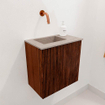 Mondiaz JOYA-DLUX 40cm toiletmeubel - kleur Ruby - Wastafel FAYE positie Links Zonder kraangat kleur Saba. SW1425567