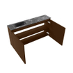 MONDIAZ TURE-DLUX Meuble toilette - 100cm - Rust - EDEN - vasque Lava - position gauche - 1 trou de robinet SW1103995