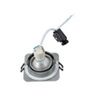 QAZQA Alberto Spot encastré set - 1 spot - 9x11,2cm - lampe led dimmable incluse - IP44 - Carré - Gunmetal SW1477247