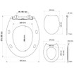 Tiger Estoril Toiletbril met deksel Duroplast Wit SW877256