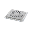 Aquaberg regard de rénovation en plastique avec grille en inox 146x146mm hauteur d'encastrement 10mm inox brillant 2300076