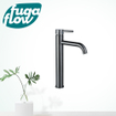 FugaFlow Eccelente Sobrado Badkamer Wastafelkraan - 33.9cm - verhoogd - opbouw - Gunmetal PVD - Black Friday - SW1123437