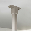 FortiFura Galeria Douche à l'italienne - 100x200cm - Verre dépoli - Bras plafond - Inox brossé SW957340