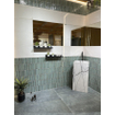 SAMPLE Terravito Gimare Carrelage mural en céramique - 35x35cm - 9.2mm - kitkat - Vert SW1408441