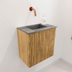 Mondiaz JOYA-DLUX Meuble de toilette 40cm - couleur Chêne - Vasque FAYE position Milieu Sans trou de robinet couleur Sombra SW1424238