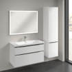 Villeroy & Boch Subway 3.0 meuble de salle de bain 40x35x170cm avec 2 portes à droite à fermeture douce, à poser avec poignée Volcano Black en aggloméré blanc brillant. SW706802