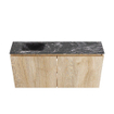 MONDIAZ TURE-DLUX Meuble de WC 100 cm Washed Oak. Vasque EDEN Lava position gauche. Avec 1 trou de robinet. SW1104103