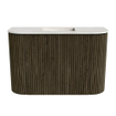 Mondiaz JOYA-DLUX 63.2cm toiletmeubel - ronding links en rechts kleur Shadow - Wastafel FAYE positie Midden Zonder kraangat kleur Ostra. SW1423020