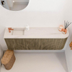 Mondiaz JOYA-DLUX 111.6cm toiletmeubel - ronding rechts kleur Dusk - Wastafel FAYE positie Links 1 kraangat kleur Meli. SW1425859