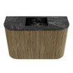 Mondiaz JOYA-DLUX Meuble de salle de bains 63,2cm - arrondis gauche et droite couleur Dusk - Vasque FAYE position Milieu Sans trou de robinet couleur Lava SW1423282
