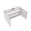 MONDIAZ TURE-DLUX Meuble toilette - 100cm - Cale - EDEN - vasque Glace - position centrale - sans trou de robinet SW1103190