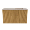 Mondiaz JOYA-DLUX 70cm toiletmeubel - kleur Oak - Wastafel FAYE positie Rechts Zonder kraangat kleur Arena. SW1423871