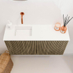 Mondiaz JOYA 80cm meuble de salle de bains - couleur Dusk - Vasque FAYE position Gauche Sans trou de robinet couleur Talc. SW1421588