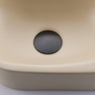 Fugaflow Efficiente Pietra Ensemble lave-mains - 40x21.5x12cm - droite - lisse - semi-rond - 1 trou de robinet - céramique - robinet de lave-mains gunmetal - bonde de vidage - siphon abaissé - beige SW1442383