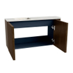 Mondiaz JOYA-DLUX Meuble de salle de bains - 81,6cm - arrondi droit couleur Walnut - Vasque FAYE position Gauche 1 trou de robinet couleur Ostra. SW1422651