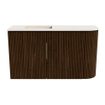 Mondiaz JOYA-DLUX 71.6cm meuble de toilette - arrondi droit couleur Noyer - Vasque FAYE position Gauche 1 trou de robinet couleur Meli. SW1424429