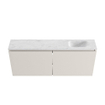 MONDIAZ TURE-DLUX Meuble toilette - 120cm - Linen - EDEN - vasque Opalo - position droite - 1 trou de robinet SW1104416