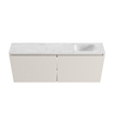MONDIAZ TURE-DLUX meuble WC 120 cm Linen. EDEN lavabo Opalo position droite. Avec 1 trou de robinet. SW1104416