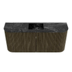 Mondiaz JOYA-DLUX Meuble de salle de bains 93,2cm - arrondis gauche et droite couleur Shadow - Vasque FAYE position Milieu 1 trou de robinet couleur Lava SW1422887