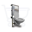 Plieger Brussel toilet set met Geberit Inbouwreservoir inclusief softclose toiletzitting witte afdekplaat SW1097