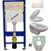 Geberit UP100 Toiletset met Neptunus WC - Nept.zitting - Delta 21 bedieningsplaat - glans wit SW96086
