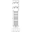 Plieger Florian Nxt M designradiator dubbel horizontaal met middenaansluiting 1710x500mm 1161W wit 7255460