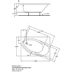 Keramag Renova bad acryl a symetrisch hoekbad 150x100cm wit 0081968