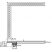 Easy Drain Multi Square hoekdouchegoot 100x100x9.8cm m. zijuitloop 50mm RVS 2301336