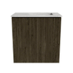 Mondiaz JOYA-DLUX 40cm meuble de toilette - couleur Shadow - Vasque FAYE position Droite Sans trou de robinet couleur Glace SW1422759