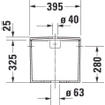 Duravit ME by Starck réservoir combiné + mécanisme intérieur avec raccordement gauche/droite 6L double chasse blanc SW84190