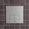 Wisa XS Panneau de commande - carré - 16x16x1 - double chasse - acier - Naturel 0701538