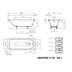 Kaldewei Saniform Plus baignoire acier plat rectangulaire 180x80x43cm blanc 0341495
