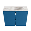 MONDIAZ TURE-DLUX Meuble toilette - 60cm - Jeans - EDEN - vasque Glace - position droite - 1 trou de robinet SW1103342