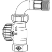 Heimeier V exact II robinet de radiateur thermostatique réglable + coude 1/2 1602213