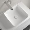 Villeroy & Boch Artis vasque à poser - carrée 41x41x12,5cm - Ceramic+ sans trou de robinet sans trop-plein stone white SW209531