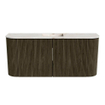 Mondiaz JOYA-DLUX Meuble de salle de bains 93,2 cm - arrondi gauche et droit couleur Shadow - Vasque FAYE position Milieu Sans trou de robinet couleur Frappe SW1422779