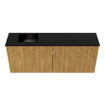 Mondiaz JOYA 100cm toiletmeubel - kleur Oak - Wastafel FAYE positie Links Zonder kraangat kleur Urban. SW1421217