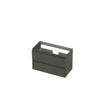 INK Wastafelonderkast - 80x40x52cm - 2 lades - greeploos - MDF lak - Mat beton groen SW416527