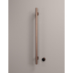 Hotbath &MORE Handdoekradiator - 19x115cm - rond - 1 stangen - verticaal - met schakelaar - geborsteld koper PVD SW1245702