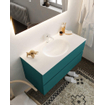 Mondiaz VICA Ensemble de meuble de salle de bain - 100cm - meuble sous-vasque smag - 2 tiroirs - lavabo moon milieu - 1 trou de robinet - version XL 60cm haut SW1090085