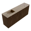 Mondiaz JOYA-DLUX 100cm meuble de salle de bains - couleur Walnut - Vasque FAYE position Gauche 1 trou de robinet couleur Arena. SW1424336