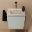 MONDIAZ TURE-DLUX Meuble toilette - 40cm - Greey - EDEN - vasque Opalo - position centrale - sans trou de robinet SW1104321