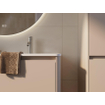 Thebalux Sunny Ensemble de meuble de salle de bains - 82x46x57cm - lavabo - céramique - 1 trou de robinet - blanc brillant - meuble bas - 2 tiroirs - sans poignée - placage bois - Sahara Sand (beige) SW1462516