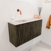 Mondiaz JOYA-DLUX 81.6cm toiletmeubel - ronding rechts kleur Shadow - Wastafel FAYE positie Links Zonder kraangat kleur Nata. SW1424991