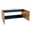 Mondiaz JOYA-DLUX 100cm meuble de salle de bains - couleur Oak - Vasque FAYE position Milieu 1 trou de robinet couleur Meli. SW1423963