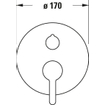 Duravit C.1 Pièce de finition pour mitigeur de douche avec inverseur 17cm chrome SW420819