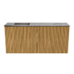 Mondiaz JOYA-DLUX 90cm toiletmeubel - kleur Oak - Wastafel FAYE positie Links 1 kraangat kleur Sombra. SW1424267